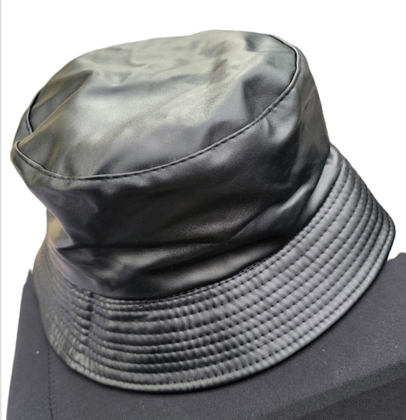 HatLicious Black Smooth! Polyurethane Bucket Hat