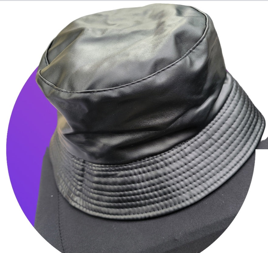 HatLicious Black Smooth! Polyurethane Bucket Hat