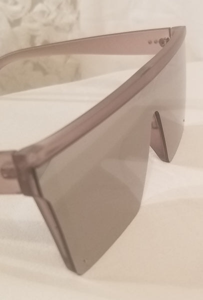 GREY Slopes! Grey Frame Flat Top Tinted Sunglasses