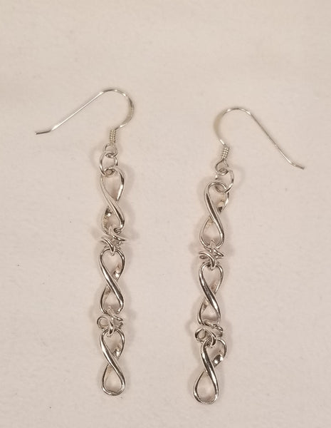 Infinite SS! Sterling Silver I-Style Drop Earrings