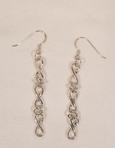 Infinite SS! Sterling Silver I-Style Drop Earrings