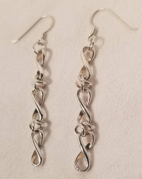 Infinite SS! Sterling Silver I-Style Drop Earrings