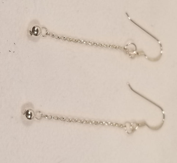 Long SS! Sterling Silver with a Drop Earrings