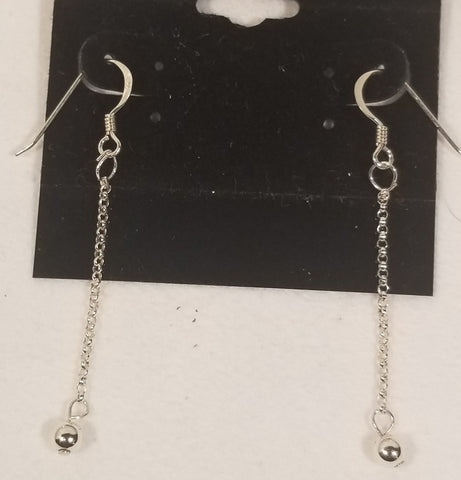 Long SS! Sterling Silver with a Drop Earrings