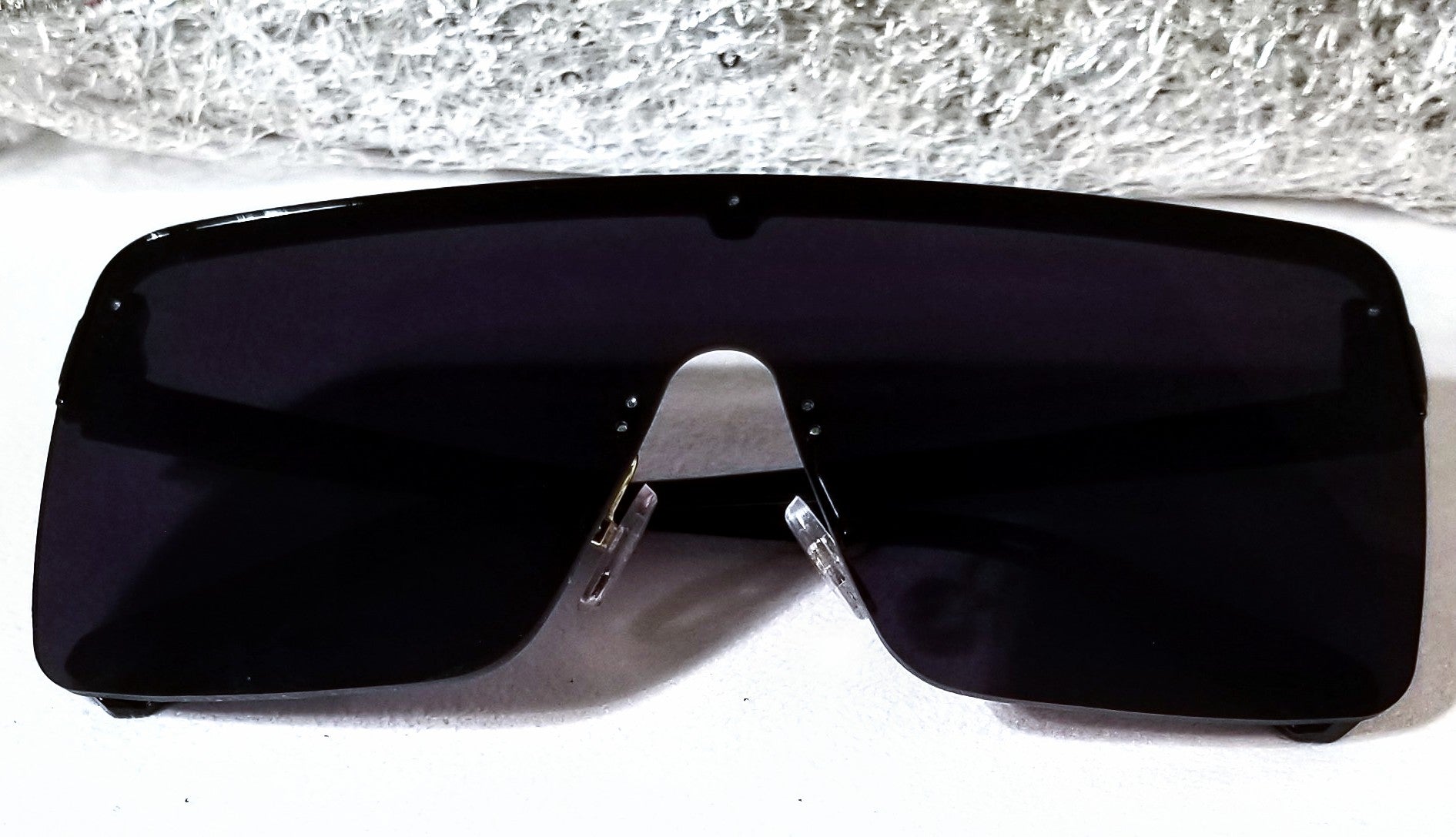 BLACK Venom! UNISEX! Black Frame Flat Top Shield Sunglasses