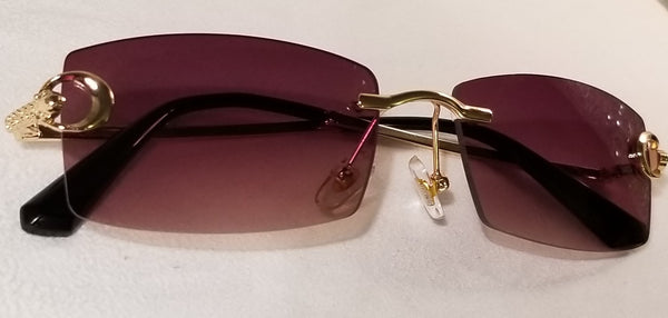 BROWN Like You a Latte! MEN'S Gold Rimless, Brown Sunglasses