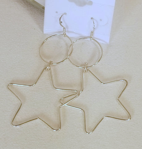 IN CONTROL! Sterling & Silver Star Earrings