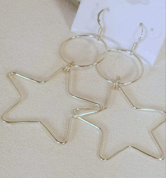 IN CONTROL! Sterling & Silver Star Earrings