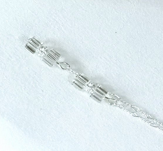 One 4You Trouble! Sterling with Clear Doubled Drops S.A. Crystal Necklace 15"-27" (see details)