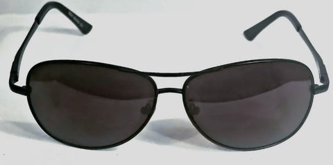 BLACK and Bold Aviator! MEN's Black with Black Polarized Sunglasses