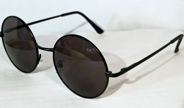 BLACK Hipster CircleMe! Unisex! Black Round Sunglasses