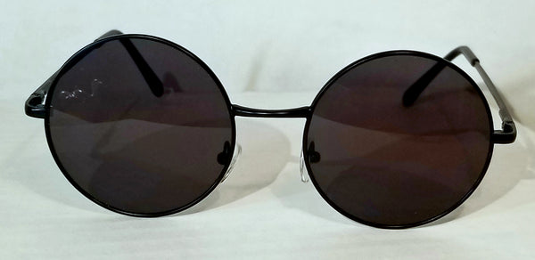 BLACK Hipster CircleMe! Unisex! Black Round Sunglasses