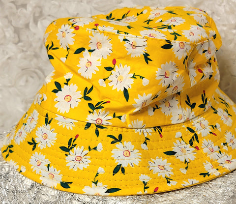 HatLicious Flowers Yellow! Cotton Bucket Hat