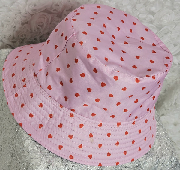 HatLicious Hearts PINK! Cotton Bucket Hat