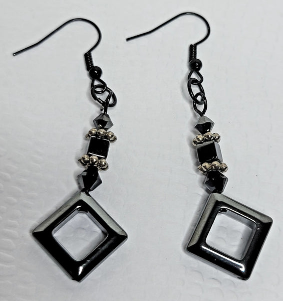 Charcoal Cool Set1! Grey & Silver Necklace Set 18"