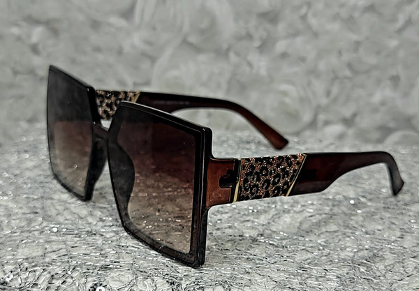 Oh Me Oh My! Purely Magnificent Brown Cheetah Frame Sunglasses