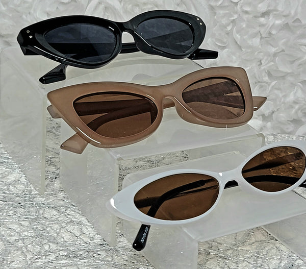 Daisy D! WHITE Frame Sunglasses