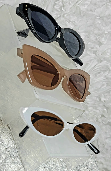 Daisy D! WHITE Frame Sunglasses