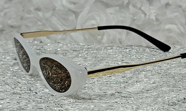 Daisy D! WHITE Frame Sunglasses