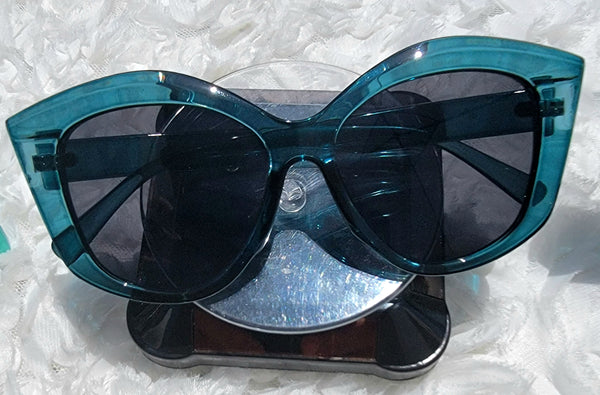 TEAL Flowrider! Gorgeous Blue Frame Sunglasses