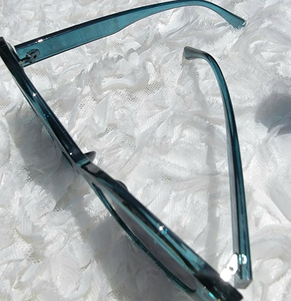 TEAL Flowrider! Gorgeous Blue Frame Sunglasses