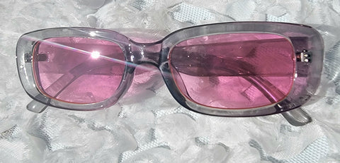 I-C PINK! Grey, Pink Acrylic Tinted Sunglasses