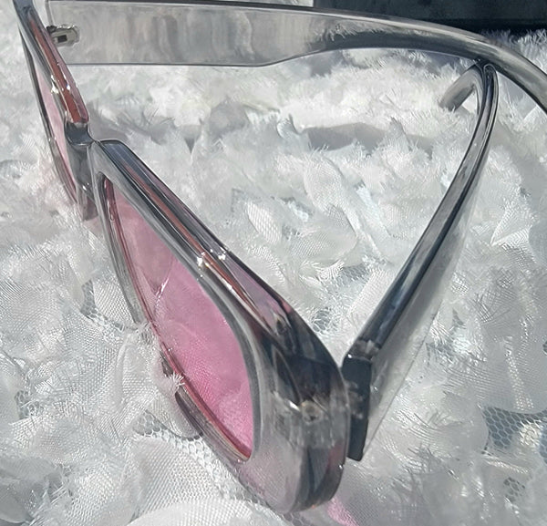 I-C PINK! Grey, Pink Acrylic Tinted Sunglasses