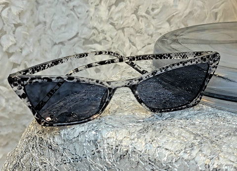 CatSliver! Snakeskin Cat Dark Grey Sunglasses