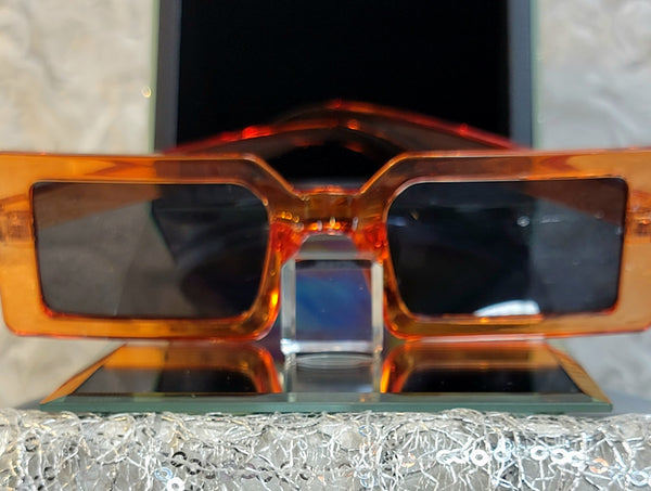 ORANGE Melody! Orange Acrylic Tinted Fashion Sunglasses