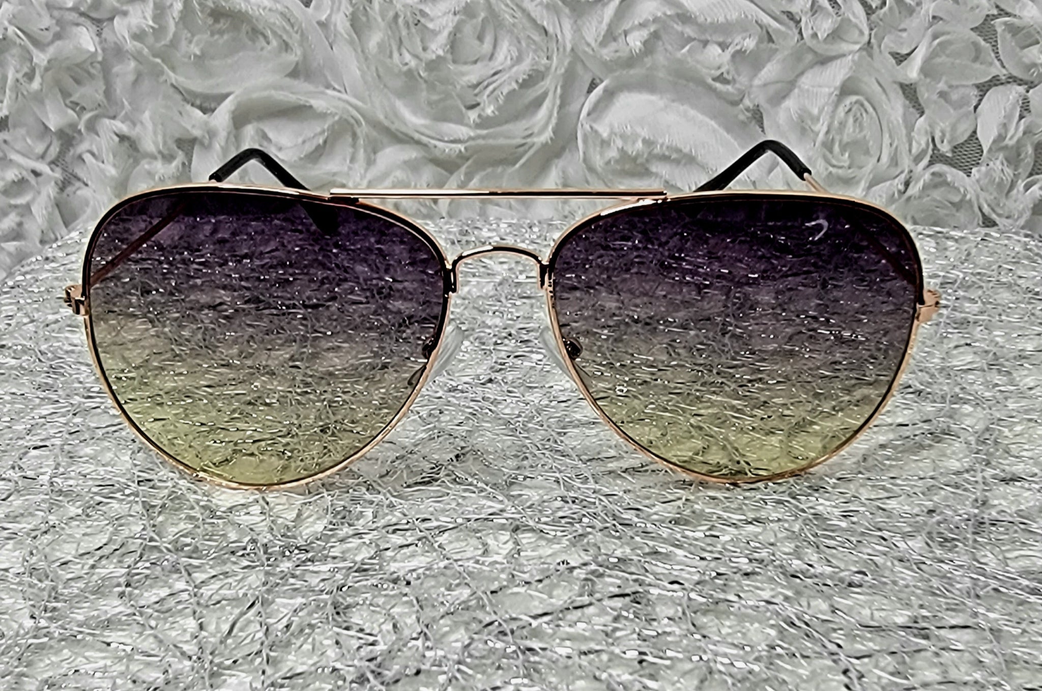 GREEN TopCrew! Aviator Top Bar Sunglasses