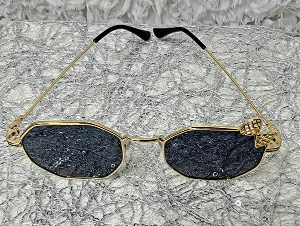 Bow Princess! Gold Metal Frame Sunglasses