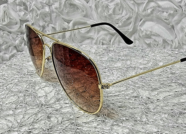 BROWN CycleRider! Aviator Top Bar Sunglasses