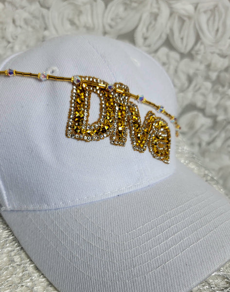 DivaZ Cap! White Crystal Hat