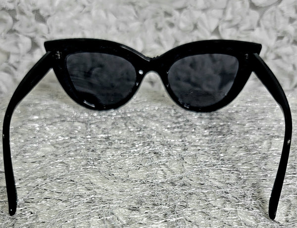 BrightN BLACK! Cat Eye Style w/Rhinestone Frame Glasses