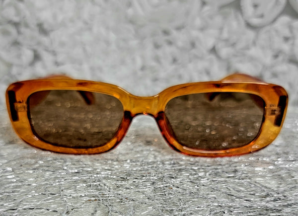 ORANGE Sunset! Orange Acrylic Tinted Fashion Sunglasses