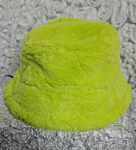 Bucket MaDnEsS Lime GREEN! Soft & Plush Bucket Hat