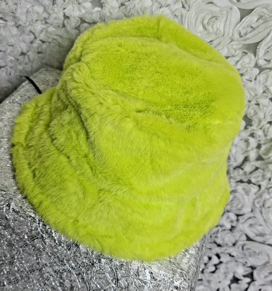 Bucket MaDnEsS Lime GREEN! Soft & Plush Bucket Hat