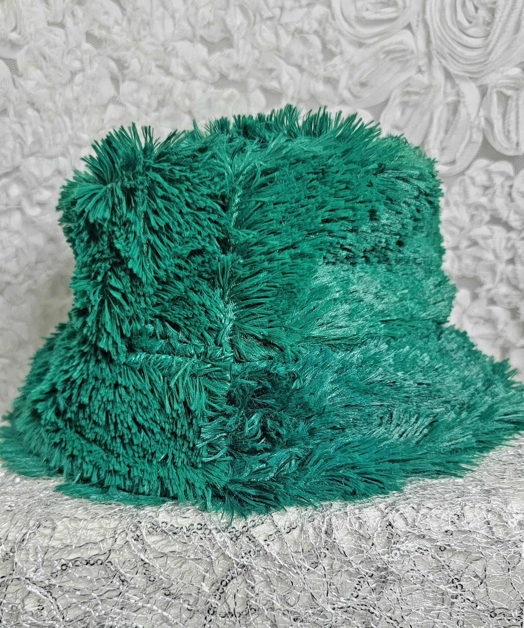 Bucket MaDnEsS GREEN! Soft, Furry, & Plush Bucket Hat