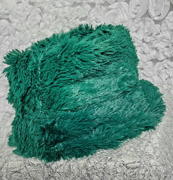 Bucket MaDnEsS GREEN! Soft, Furry, & Plush Bucket Hat