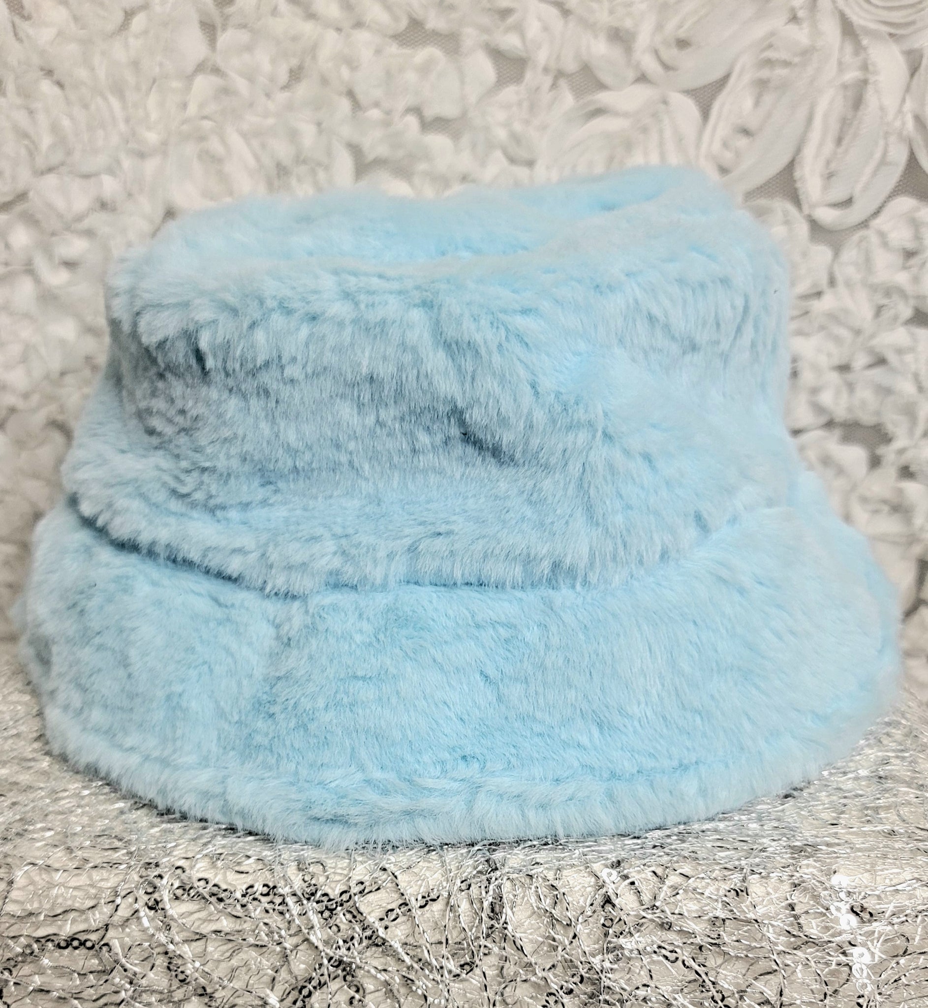 Bucket MaDnEsS Light BLUE! Soft & Plush Bucket Hat