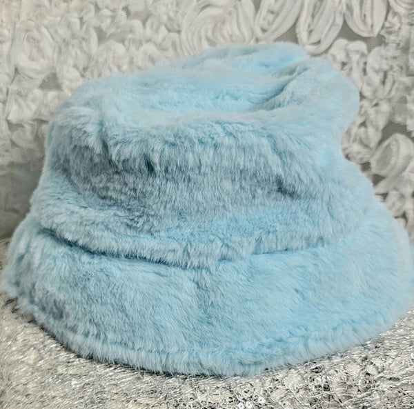 Bucket MaDnEsS Light BLUE! Soft & Plush Bucket Hat