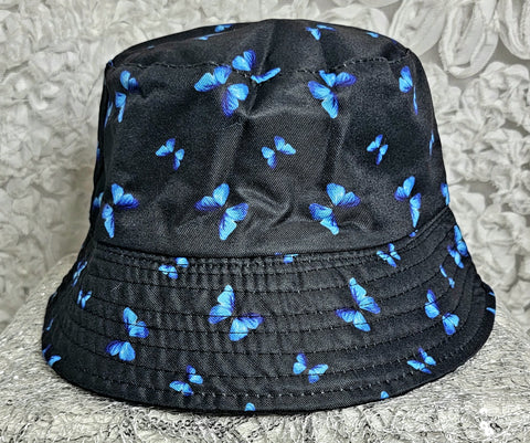 HatLicious Butterfly BLACK!! Cotton Bucket Hat