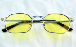 LIME Green Studs! Full Rim Tinted Sunglasses